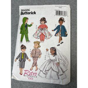 Butterick B6606 Vintage 60s Doll Clothes Sewing Pattern for 18" Dolls 2018